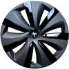 Litian suitable for Tesla modely wheel hub cover with full edge 19-inch wheel hub protective cover P version modified decoration Y 19-inch flat straight edge matte black