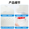 Camellia Antibacterial Double-layer Drain Basket Vegetable Basket Kitchen Washing Vegetables Washing Rice Draining Basket Plastic Fruit and Vegetable Drain Basin Fruit Plate