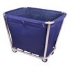 Linen Cart Hotel Guest Room Service Cart Stainless Steel Cart Laundry Room Dry Cleaning Shop Storage Recycling Car Thickened Disassembly Tapered Blue Linen Cart