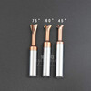 Alloy dovetail milling cutter machining center CNC tool coated tungsten steel dovetail groove cutter 45 60 1.5*D0.75*3*4D*50L angle 456