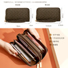 Kangaroo (KANGAROO) Wallet Women's Long Clutch Women's Mobile Phone Bag 2025 New Large Capacity Fashion Wallet Wallet Arrow Pattern Brown-Single Zipper