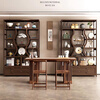 Mianmei Bogu rack solid wood new Chinese tea display cabinet tea room tea cabinet modern simple Duobao Pavilion ornaments storage shelf 120 height with door with pump walnut color no specifications