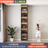 Guanfu sideboard high cabinet against the wall integrated modern simple light luxury guest restaurant home multi-functional wine cabinet storage storage cabinet Khaki color - style 1 40*40*220cm