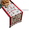 Chuangjingyi selected table flag cloth long Christmas tablecloth table decoration cloth American light luxury high sense retro sideboard coffee table cover cloth Christmas Park-Green 35*260cm (table length 180-210cm optional)