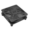 HuaGu USB Router Cooling Fan Home Computer Host CPU Chassis 12CM Cooling Fan Silent 5V Cooling Base Support Bracket Light Cat Anti-Slip Black 12*12CM Single Fan Without Switch Single USB