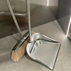 ORYT Broom and Dustpan Set Stainless Steel Garbage Shovel Windproof Standing Broom Bucket Set Extra Thick Two-piece Set