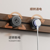 Black walnut wood grain track socket kitchen movable rail plug row retro slide rail one-click power off socket switch wood grain 30CM + 2 five holes