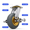 Haojiaju Universal Wheel Trailer Wheel Trolley Flat Wheel Light Sound Caster Beacon Wheel Heavy Duty-5 Inch Universal Wheel Rubber