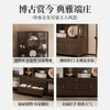 Mianmei Bogu rack solid wood new Chinese tea display cabinet tea room tea cabinet modern simple Duobao Pavilion ornaments storage shelf 120 height with door with pump walnut color no specifications