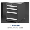 Kaiyuan industrial gray four-drawer one-door single-hanging plate 1500*750*1250mm stainless steel surface heavy-duty workbench bench bench workshop tool table multi-functional maintenance tool table experimental operating table