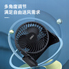 Deli USB desktop fan two-speed wind speed mini light sound home bedroom office desktop desktop fan student dormitory small fan U-shaped base small table fan/electric fan black