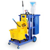 Cleaning Car Cleaning Car Multi-Function Trolley Garbage Cart Cart Hotel Cleaning Tools Linen Cart Blue Covered Upgrade Extra Thick Model Shuko Brand