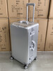 Large-capacity 28-inch all-aluminum-magnesium alloy suitcase, enlarged and thickened all-metal trolley case 303, 234-inch password box, red all-aluminum-magnesium alloy (retro right-angle model) - Weixia 28 inches