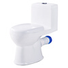 Household bathroom wall-type rear toilet deodorant splash-proof direct flush type efficient sewage discharge toilet milky white 185mm