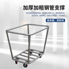 Yigongding cone-shaped linen cart hotel room multi-functional stainless steel service cart cleaning cleaning work cart laundry room recycling cart disassembly 4-tube blue