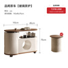 Quanmu (QUANMU) movable tea table, living room, household coffee table, sofa side table, kung fu tea cart, balcony tea making, small rotating tea table, Pinge tea cart, glass tea stove, accommodates 18.9L bucket, door-to-door installation