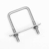 Zhizhou 304 stainless steel square card, right-angle card, U-bolt, right-angle screw, U-shaped square card, square pipe clamp, pipe clamp, M6*20*50 2 pcs (including baffle nut)
