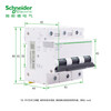 Schneider air switch C120 high current C120H 3P C 100A (A9) 10KA air circuit breaker main gate A9N19818