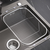 Riheshengtang stainless steel sink drain basket kitchen sink retractable washbasin drain rack multi-functional tableware and chopsticks drain rack large size 304 retractable drain basket