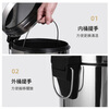 Ou Runzhe trash can foot pedal with cover 12L stainless steel living room bedroom kitchen bathroom household double bucket slow down silent