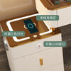 Xunhuai dressing table bedroom master bedroom new mini dressing table storage cabinet integrated modern simple light luxury small apartment gray and black 80cm + smart cabinet + round mirror + small flower chair