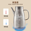 YOUQIN glass oil pot kitchen household oil bottle soy sauce vinegar seasoning bottle oil container stainless steel oil pot gray transparent color 600ml oil pot 1 pack