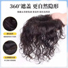 Tangni's thin curly hair wig for women to add fluffy hair volume to the hairline, lanugo hair bangs, real hair head replacement for women, artificial hair, temperament curly hair/cover white hair without damaging the hair, dark brown 25cm