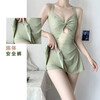 Morikami Yuji two-piece swimsuit for women, summer pure desire one-piece conservative cover-up, slim and belly-covering, high-end sexy hot spring beach swimsuit, bean green swimsuit, two-piece set 80-120 pounds