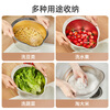 Added stainless steel drain basket rice cleaning artifact rice washing sieve fruit plate home kitchen special sink storage