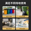Yigongding extra large garbage bag commercial property hotel sanitation thickened black flat mouth large trash can bag 60*80cm*50 pieces (3.2 silk)