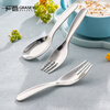 Guangyi 316L stainless steel fork and spoon set fork and spoon tableware household children's eating fork and spoon 2-piece set GY8555