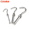 Creaby304 stainless steel universal expansion hook, ceiling hook, expansion hook, ceiling fan, floor sandbag hook, 304 material, M6 2 pcs, punched 8mm