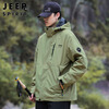 JEEP SPIRIT Jeep Jacket Men's Autumn and Winter Korean Style Workwear Three-in-One Polar Fleece Charge Jacket Men's Army Green L