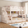 Richuba cherry wood upper and lower layers thickened solid wood bed double bed children's bed bunk bed adult bunk bed full solid wood bed ladder type + drawer + bookshelf + free 5cm mattress * 2 upper bunk width 120cm * bottom bunk width 150cm