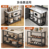 Yupin sideboard kitchen rack floor-standing tableware wine cabinet furniture storage cabinet multi-function ZW238 three layers 60 gray