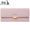 Kangaroo (KANGAROO) Wallet Women Internet Celebrity New Boutique Large Capacity Women's Long Wallet Small Fresh Leaf Card Holder Clutch Women Matcha Green