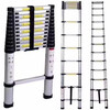 Shantou Lincun aluminum alloy single-sided telescopic ladder 2.9m staircase bamboo ladder 8m retractable ladder engineering lifting ladder thickened g2C1 30 steps 2 points 9M single-sided telescopic ladder German standard plus