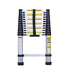 Shantou Lincun aluminum alloy single-sided telescopic ladder 2.9m staircase bamboo ladder 8m retractable ladder engineering lifting ladder thickened g2C1 30 steps 2 points 9M single-sided telescopic ladder German standard plus