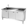 JOMOO kitchen stainless steel sink stove cabinet pool sink flat integrated cabinet cabinet home commercial custom 304 120*60*80 platform cabinet extra thick version