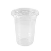 Milk tea cup, disposable transparent coffee cold drink cup, commercial take-out thickened plastic beverage packaging with lid, 420mL cup+lid+straw+leak-proof paper+sticker 100 sets