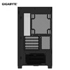 95% new GIGABYTE C201G panoramic upper and lower compartment chassis, blackened tempered glass side transparent, compatible with top 360/side 240 water cooling, quick-release dust filter, black M-ATX