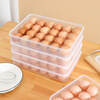 Fun appliance egg storage box for home refrigerator, food-grade fresh-keeping egg box, anti-fall egg box, egg tray basket holder, transparent color - ordinary style, no cover, can hold 24 pieces