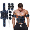 Intelligent ems abdominal muscle patch abdominal fitness device belt abdominal fitness device abdominal trainer fitness equipment home shaping blue-new belt eight-piece three-piece set charging model-C3