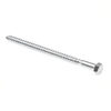 Prime-Line hexagonal delay screws for woodworking galvanized steel 0.95*15cm heavy duty 15 pcs