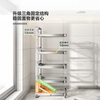 Shuaishi kitchen food preparation rack foldable pot rack side dish multi-layer storage rack stainless steel food preparation storage rack
