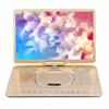 Xianke HD Portable EVD Multi-Function DVD Video Player Large Screen Outdoor DVD Player 22# Champagne Gold HD DVD Version Standard + 64G U Disk