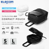 ELECOM school bag pendant decoration coin purse small storage bag key bag headphone bag data cable portable small bag pain bag baby bag L size | transparent window small bag