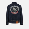 EVISU star's same style Fushen men's Buddha head print denim jacket denim blue L