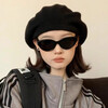 Jennie's same style sunglasses for women retro hottie cat-eye small frame gm glasses polarized anti-UV sunglasses small face gw001-smart black high-definition anti-UV