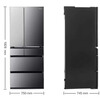 Panasonic NR-F658WX-X5 original Japanese imported refrigerator 636L air-cooled frost-free automatic ice making Nanoyi sterilization S5 NR-F658WX-X5 agate black (mirror)